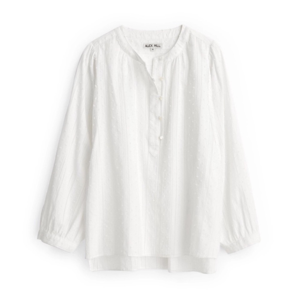 Alex Mill Popover Swiss dot blouse
